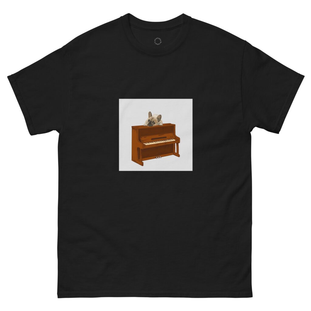 Piano Dog Graphic Tee | Black