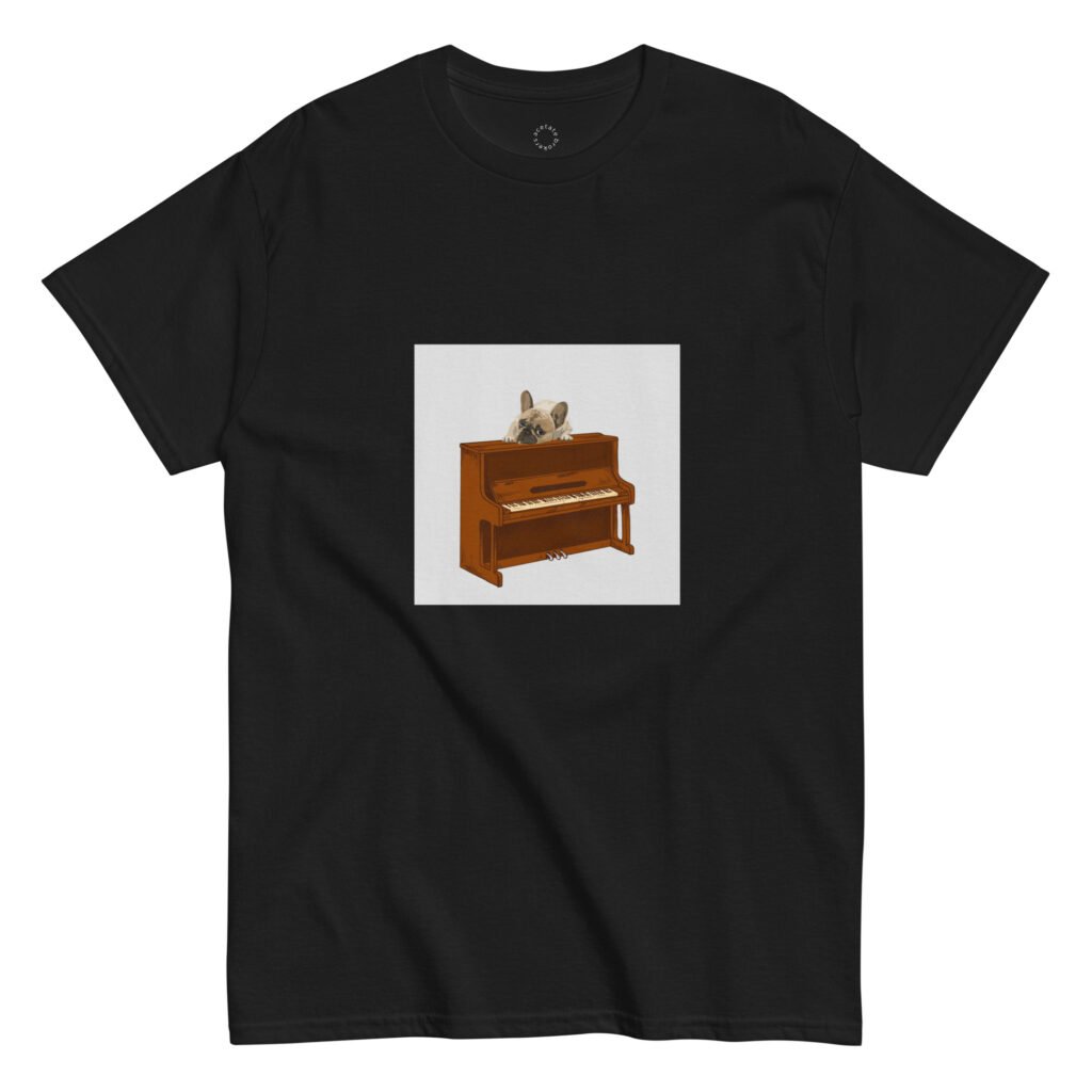 Piano Dog Graphic Tee | Black