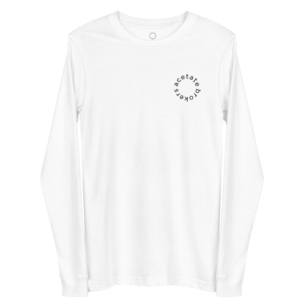 Circle Logo Longsleeve | White